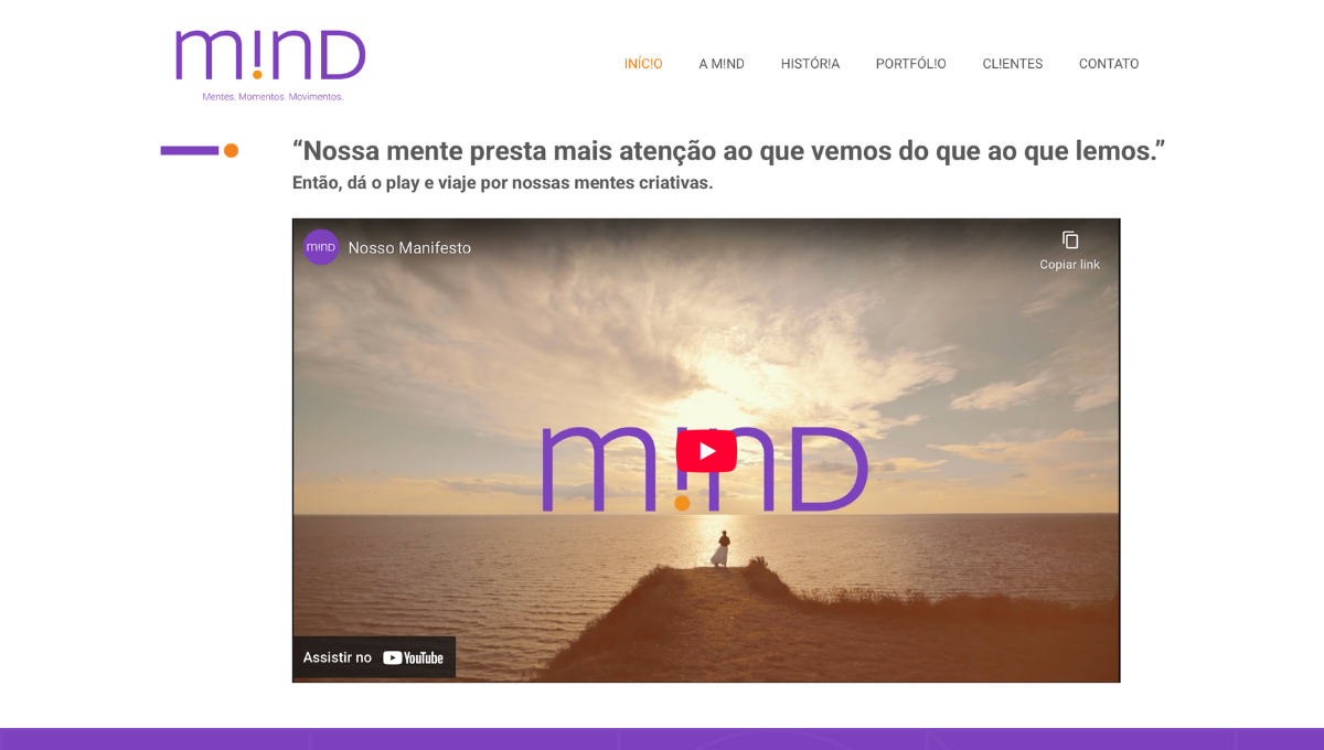 M!ND — site institucional